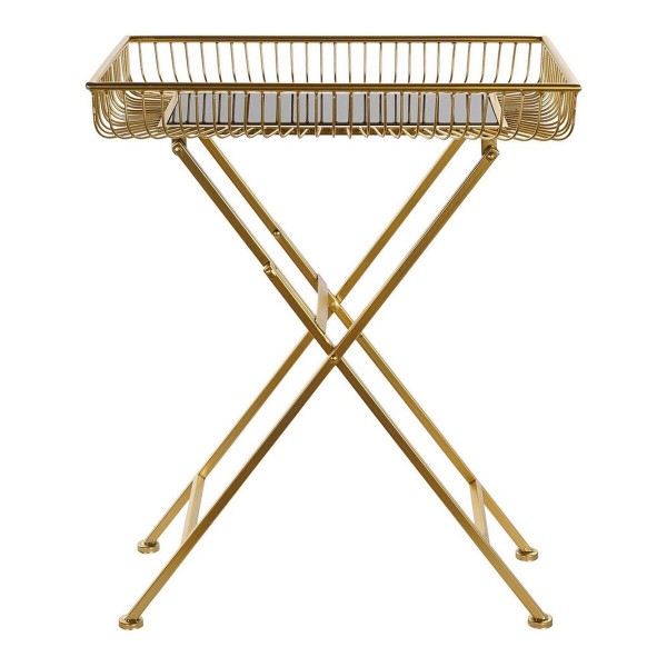 Βοηθητικό Τραπέζι DKD Home Decor Μαύρο Μέταλλο Κρυστάλλινο Χρυσό (56 x 36 x 72 cm)