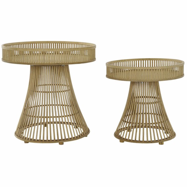 Βοηθητικό Τραπέζι DKD Home Decor Καφέ Φυσικό Ξύλο Διακοσμητική κανάτα 61,5 x 61,5 x 61 cm