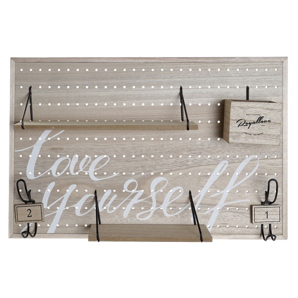 Ράφια DKD Home Decor Φυσικό 2 Ράφια Ξύλο MDF (39 x 13 x 39 cm)