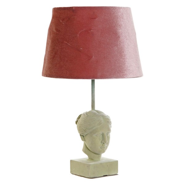 Επιτραπέζιο Φωτιστικό DKD Home Decor Λευκό Βελούδο Ρητίνη 250 V 60 W (26 x 26 x 48 cm)