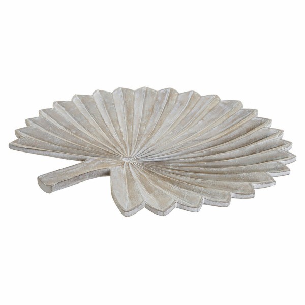 Δίσκος DKD Home Decor S3021369 Μπεζ Λευκό Ρητίνη (40 x 38.5 x 3.5 cm) (40 cm) (40 x 38 cm)