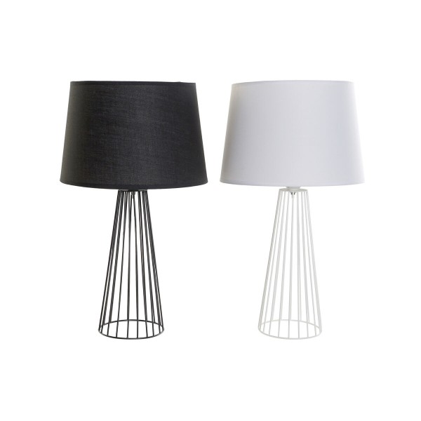 Επιτραπέζιο Φωτιστικό DKD Home Decor Μαύρο Λευκό 250 V 50 W (30 x 30 x 52 cm) (x2)