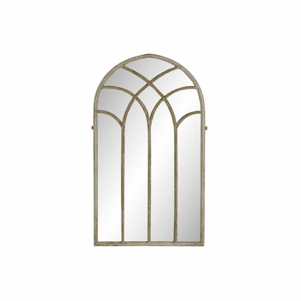 Τοίχο καθρέφτη DKD Home Decor Καθρέφτης Μέταλλο Λευκό (75 x 4 x 125.5 cm)