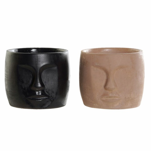 Κερί DKD Home Decor Πρόσωπο Patchouli Σύγχρονη (11,5 x 11,5 x 10,5 cm) (x2)