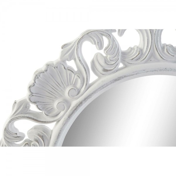 Τοίχο καθρέφτη DKD Home Decor Καθρέφτης MDF Λευκό (47 x 2 x 47 cm)