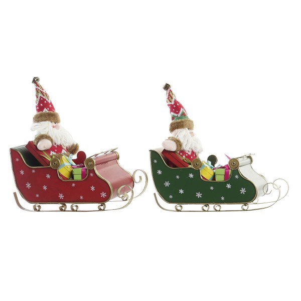Διακοσμητική Φιγούρα DKD Home Decor Έλκηθρο Μέταλλο (29 x 12,5 x 31 cm) (x2)