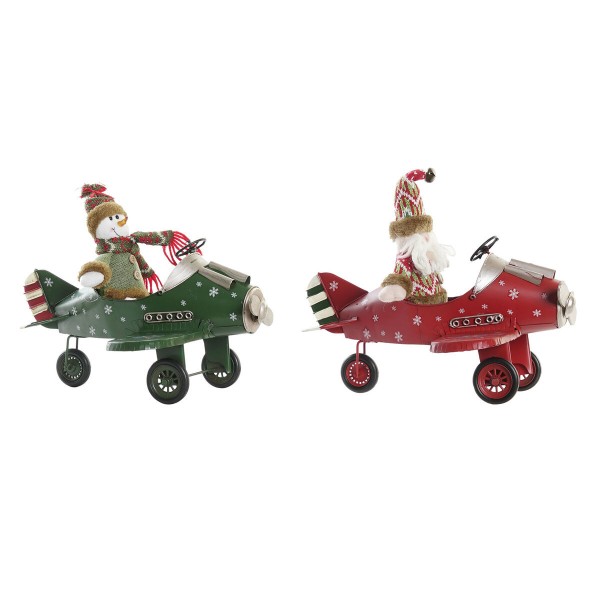 Διακοσμητική Φιγούρα DKD Home Decor Αεροπλάνο Μέταλλο (36,5 x 23 x 25 cm) (x2)