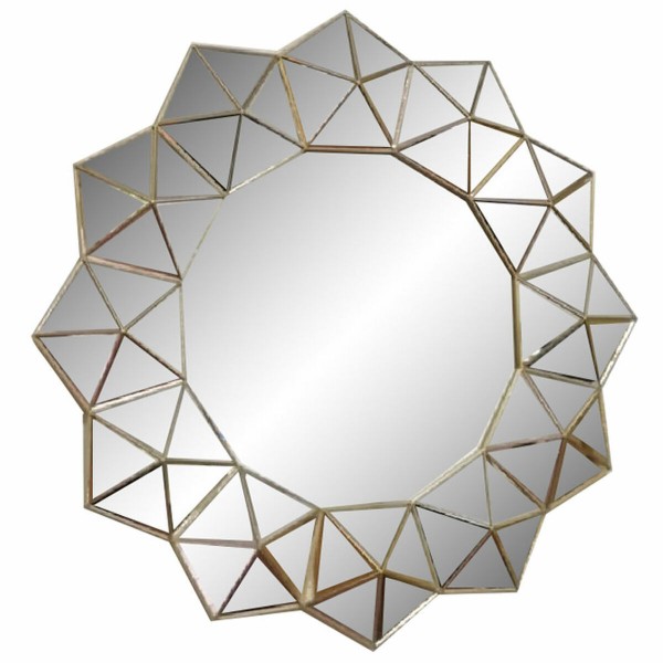 Τοίχο καθρέφτη DKD Home Decor Κρυστάλλινο Ασημί πολυπροπυλένιο (60 x 5 x 60 cm)