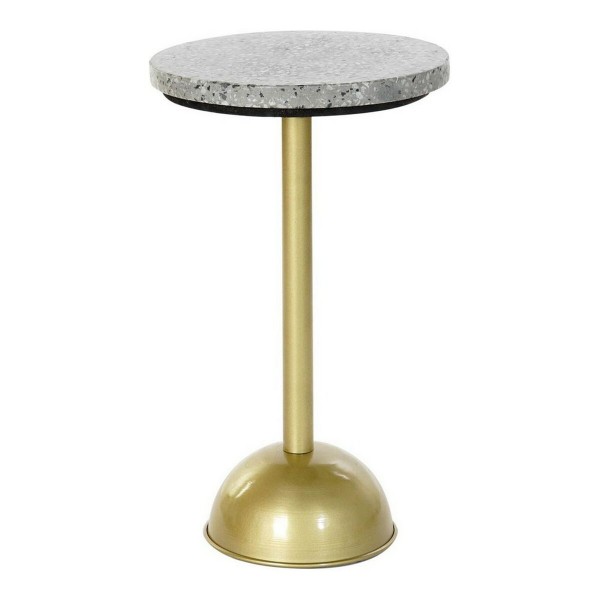 Βοηθητικό Τραπέζι DKD Home Decor Λευκό Πέτρα Σίδερο Χρυσό (30 x 30 x 45 cm)