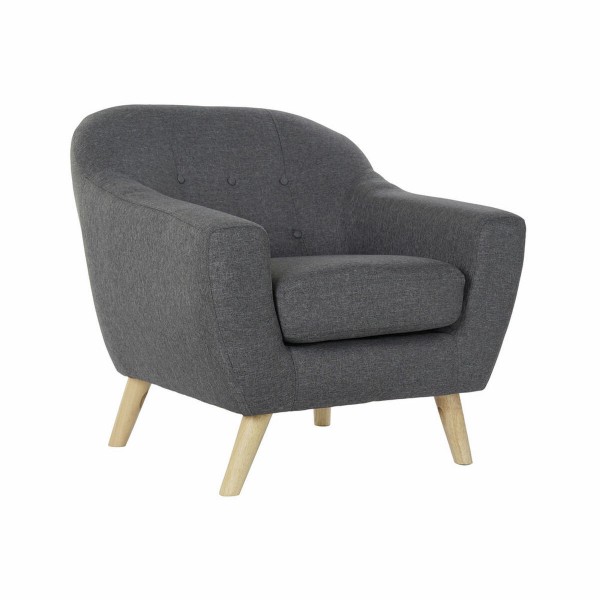 Πολυθρόνα DKD Home Decor 8424001799411 Φυσικό Γκρι πολυεστέρας ξύλο καουτσούκ (83 x 80 x 81 cm)