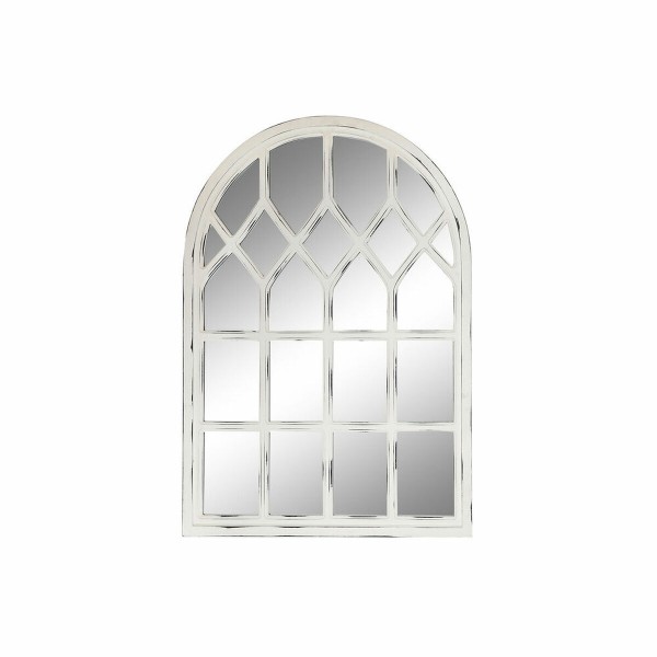 Τοίχο καθρέφτη DKD Home Decor Καθρέφτης MDF Παράθυρα Λευκό (56,5 x 4 x 80 cm)