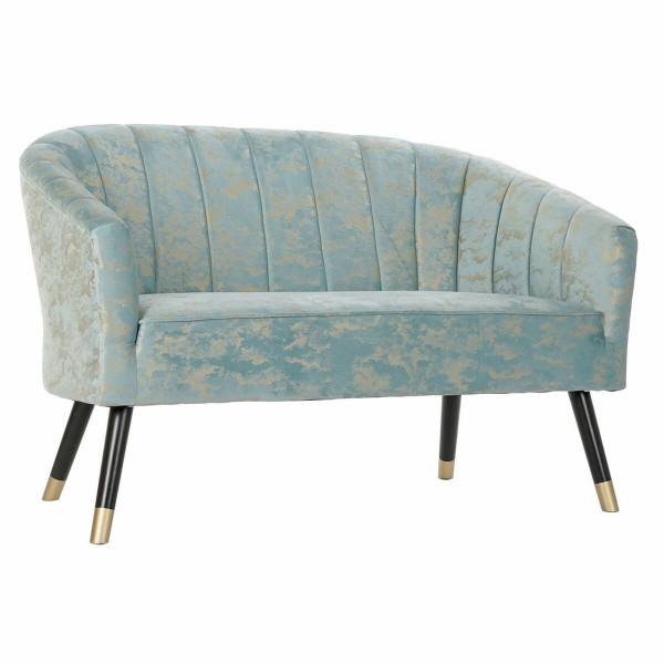 Καναπές DKD Home Decor Πράσινο πολυεστέρας Σημύδα Χρυσό Glam (124 x 73 x 80 cm)