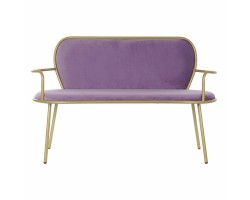Καναπές DKD Home Decor πολυεστέρας Μέταλλο Σύγχρονη Λιλά (129 x 60 x 84 cm)