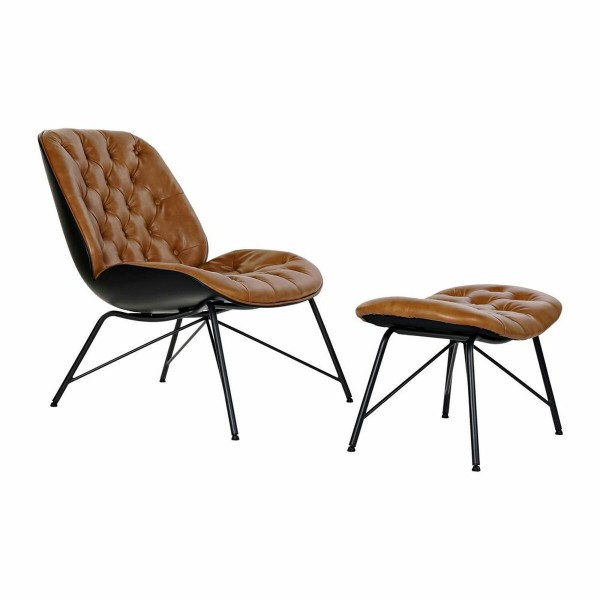Πολυθρόνα DKD Home Decor 8424001802425 Μαύρο Μέταλλο Camel PU (69 x 83 x 85 cm)