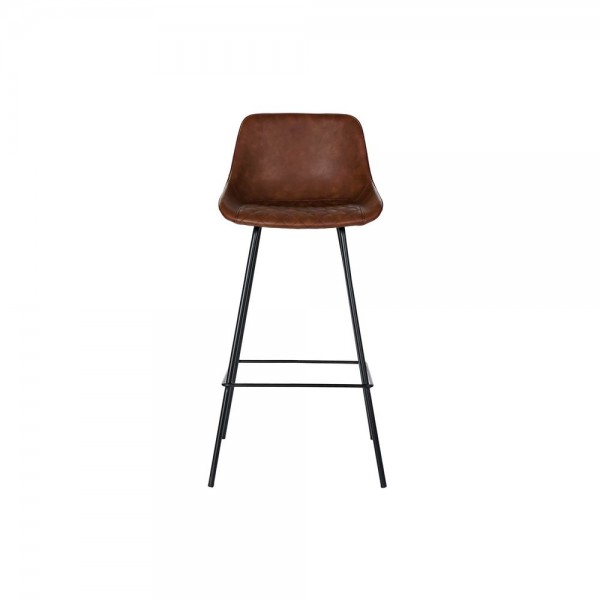 Σκαμπό DKD Home Decor Καφέ Μαύρο Πολυουρεθάνιο Μέταλλο (48 x 47 x 101 cm)