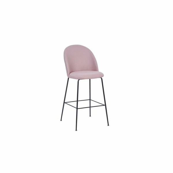 Σκαμπό DKD Home Decor Ροζ πολυεστέρας Μέταλλο (55 x 50 x 110 cm)