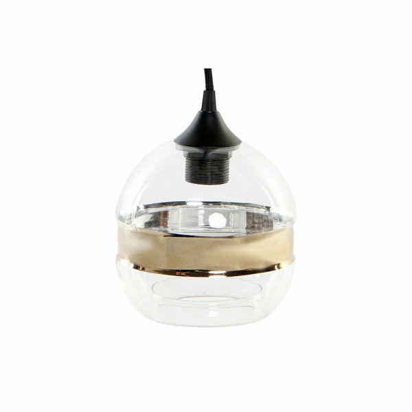 Φωτιστικό Οροφής DKD Home Decor Διαφανές Μέταλλο Κρυστάλλινο Χρυσό (16 x 16 x 21 cm)