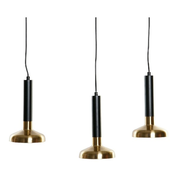 Φωτιστικό Οροφής DKD Home Decor Μαύρο Μέταλλο 220 V Χρυσό 50 W (75 x 15 x 140 cm)