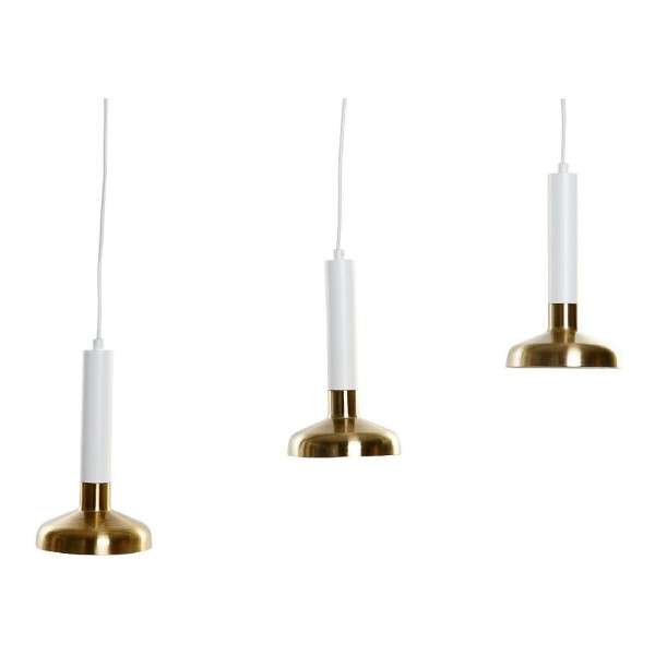 Φωτιστικό Οροφής DKD Home Decor Λευκό Μέταλλο 220 V Χρυσό 50 W (75 x 15 x 140 cm)