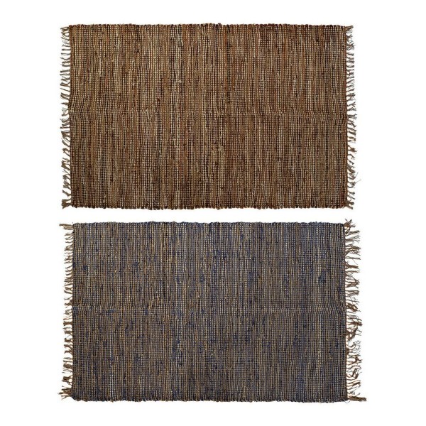 Χαλί DKD Home Decor Γιούτα βαμβάκι Δέρμα Ινδός (2 pcs) (160 x 230 x 1 cm)