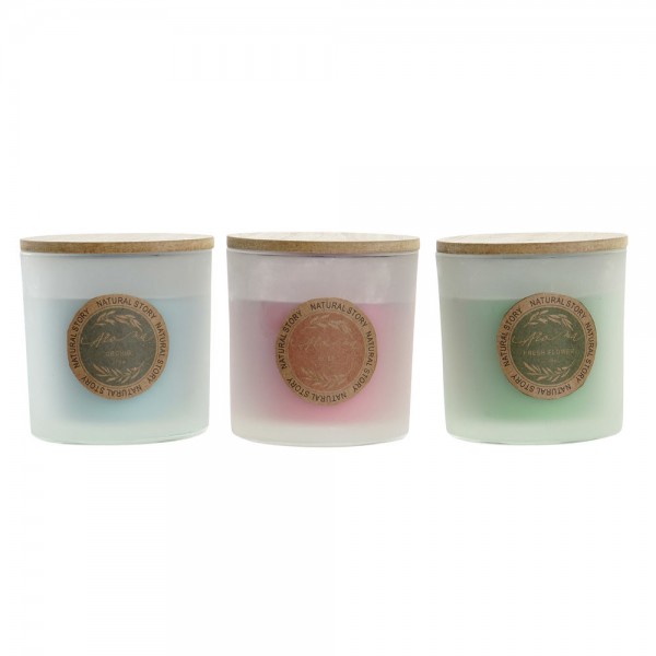 Κερί DKD Home Decor Μεσογείακός (3 pcs) (10.2 x 10.2 x 10.7 cm)