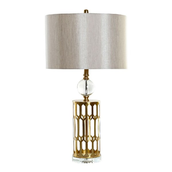 Επιτραπέζιο Φωτιστικό DKD Home Decor Λευκό πολυεστέρας Μέταλλο Κρυστάλλινο 220 V Χρυσό 60 W (41 x 41 x 77 cm)