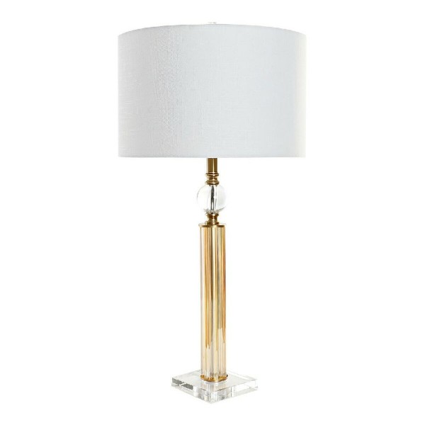 Επιτραπέζιο Φωτιστικό DKD Home Decor Λευκό πολυεστέρας Μέταλλο Κρυστάλλινο 220 V Χρυσό 60 W (41 x 41 x 80 cm)
