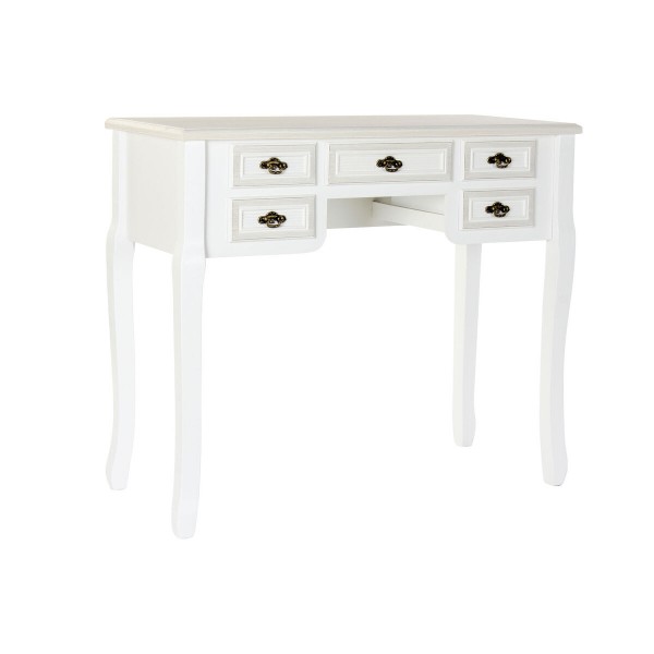 Γραφείο DKD Home Decor MDF Αλουμίνιο Λευκό (90 x 40 x 78 cm)