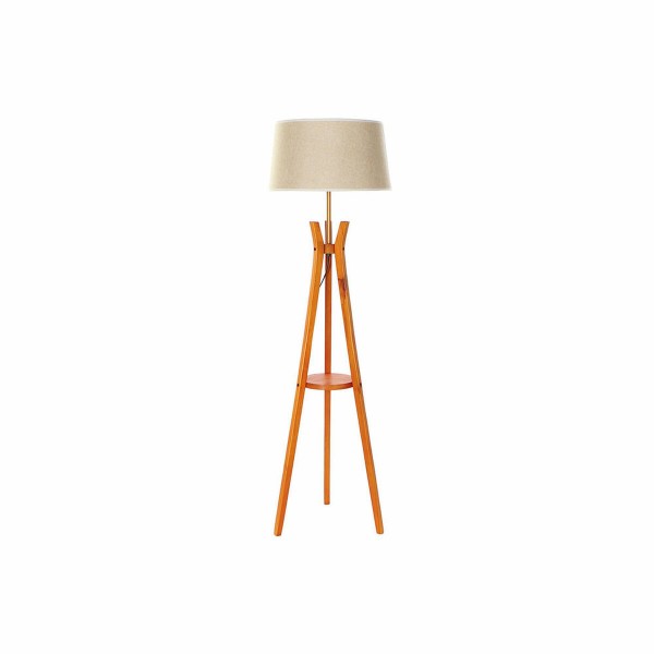 Φωτιστικό Δαπέδου DKD Home Decor Καφέ Μπεζ πολυεστέρας Ξύλο (45 x 45 x 155 cm)