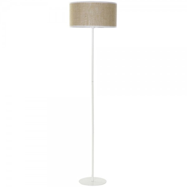 Φωτιστικό Δαπέδου DKD Home Decor Μπεζ Μέταλλο πολυεστέρας Λευκό ρατάν (40 x 40 x 158 cm)