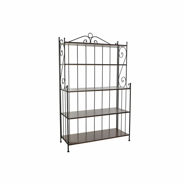 Ράφια DKD Home Decor Έλατο Μαύρο Καφέ Σφυρηλατημένο 5 Ράφια (112 x 44 x 184 cm)