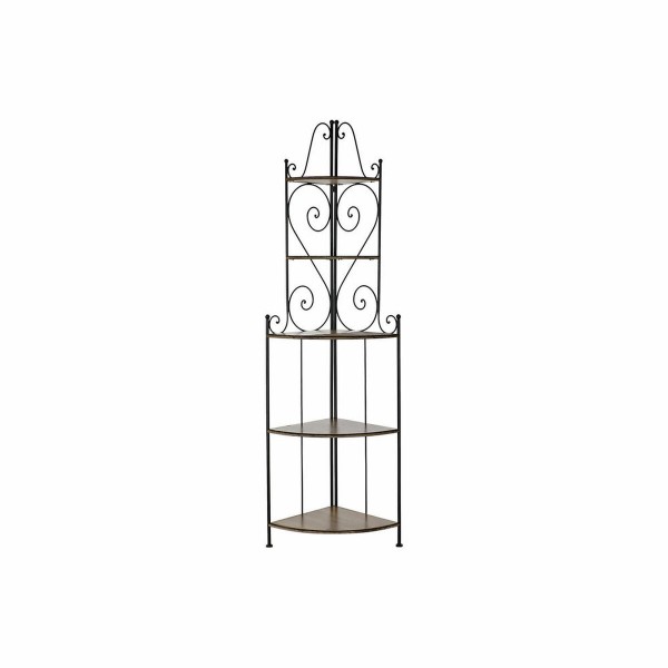 Ράφια DKD Home Decor Έλατο Μαύρο Καφέ Σφυρηλατημένο 5 Ράφια (63 x 45 x 205 cm)