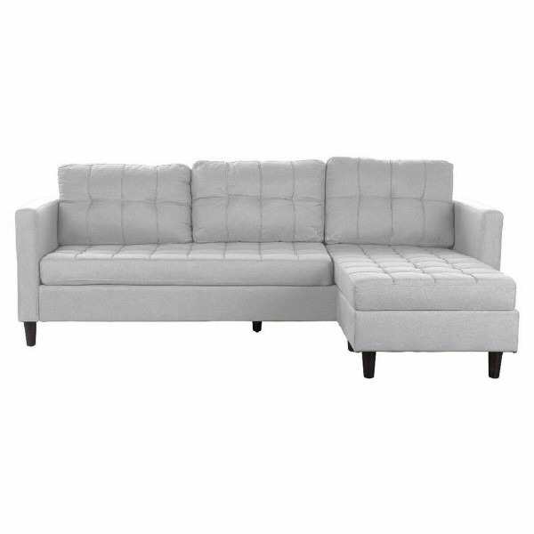 Γωνιακός Καναπές DKD Home Decor Μπεζ πολυεστέρας ξύλο καουτσούκ Vintage (219 x 151 x 83 cm)