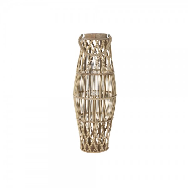 Κηροπήγιο DKD Home Decor Μέταλλο ρατάν (30 x 30 x 81 cm)