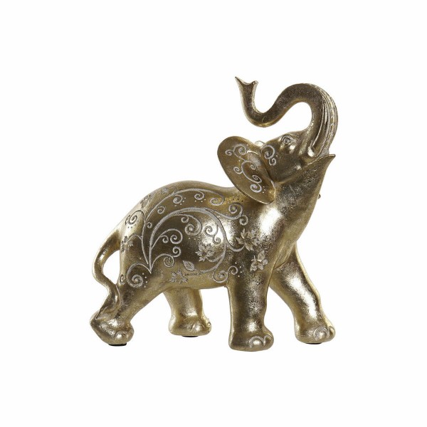 Διακοσμητική Φιγούρα DKD Home Decor Ρητίνη Ελέφαντας (19.6 x 9.5 x 21.6 cm)