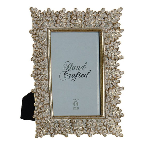 Κορνίζα DKD Home Decor Κρυστάλλινο Χρυσό Ρητίνη Τροπικό (17 x 2,5 x 21,5 cm)