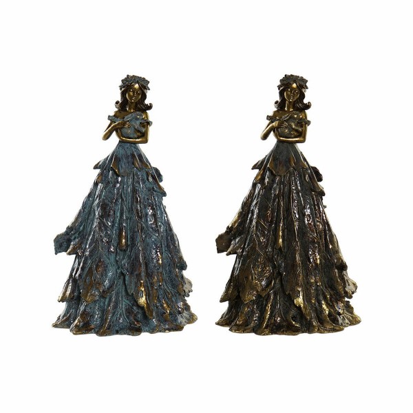 Διακοσμητική Φιγούρα DKD Home Decor Ρητίνη (2 pcs) (17 x 12.5 x 29.5 cm)