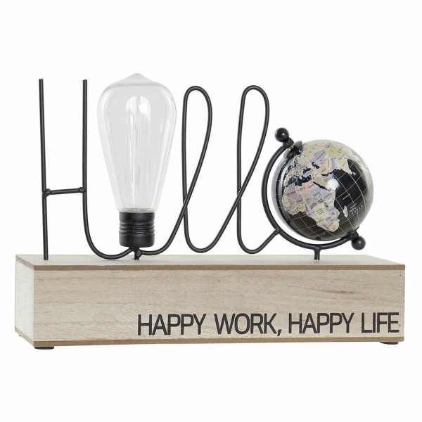 Διακόσμηση DKD Home Decor Hello LED Ξύλο MDF