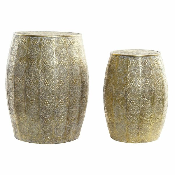 Βοηθητικό Τραπέζι DKD Home Decor Άραβας Μέταλλο Χρυσό (2 pcs)