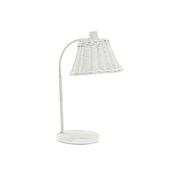 Επιτραπέζιο Φωτιστικό DKD Home Decor Μέταλλο Λευκό λυγαριά 220 V 50 W (22 x 28 x 48 cm)
