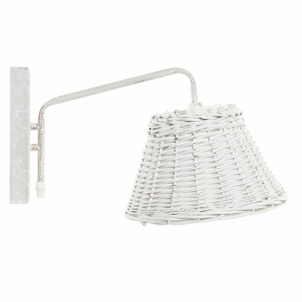 Φωτιστικό Οροφής DKD Home Decor 25W Μέταλλο Λευκό λυγαριά 220 V (21 x 39 x 22 cm)