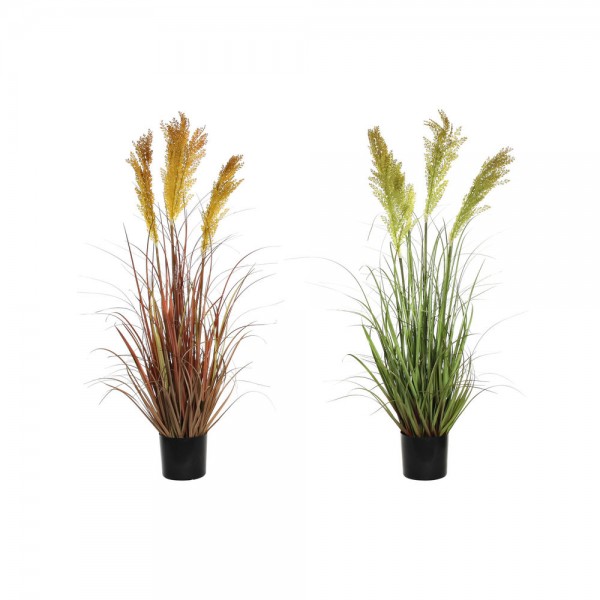 Διακοσμητικό Φυτό DKD Home Decor Κόκκινο Πορτοκαλί Πράσινο Κίτρινο PVC (20 x 20 x 93 cm) (x2)