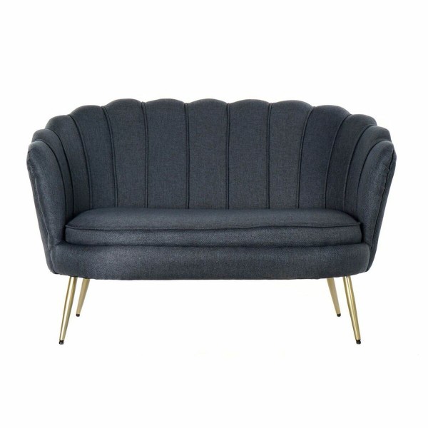 Καναπές DKD Home Decor Μπλε πολυεστέρας Μέταλλο Glam (130 x 77 x 83 cm)