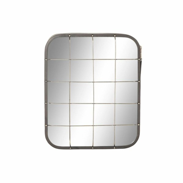 Τοίχο καθρέφτη DKD Home Decor Μαύρο Μέταλλο Χρυσό (45.5 x 7.5 x 55 cm)