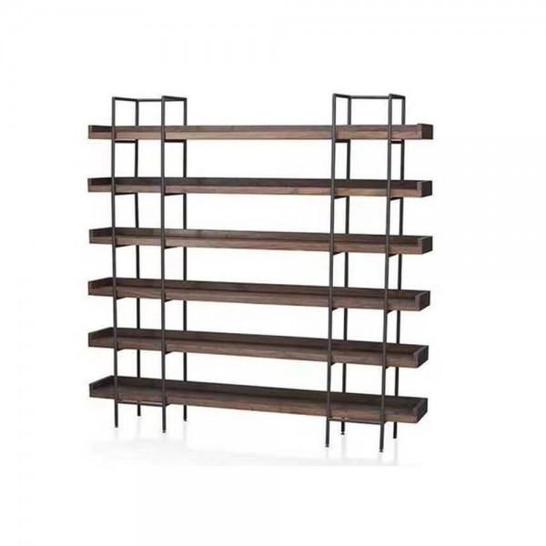 Ράφια DKD Home Decor Μαύρο Μέταλλο Ξύλο Καφέ Σίδερο (200 x 38 x 230 cm)