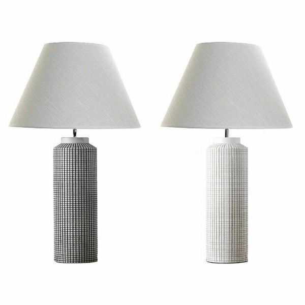 Επιτραπέζιο Φωτιστικό DKD Home Decor Λευκό Μαύρο Μπεζ πολυεστέρας Ρητίνη (2 pcs) (45 x 45 x 73 cm)