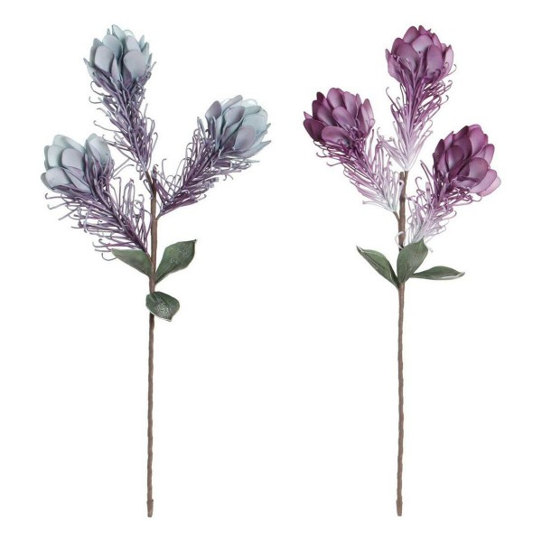 Decorative Flowers DKD Home Decor Μπλε EVA (οξικός αιθυλεστέρας) Λιλά (2 pcs) (20 x 20 x 83 cm)