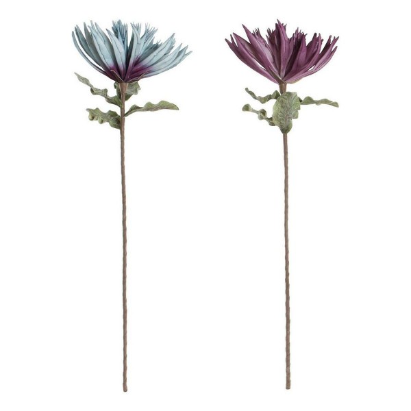 Decorative Flowers DKD Home Decor Μπλε EVA (οξικός αιθυλεστέρας) Λιλά (2 pcs) (25 x 25 x 83 cm)