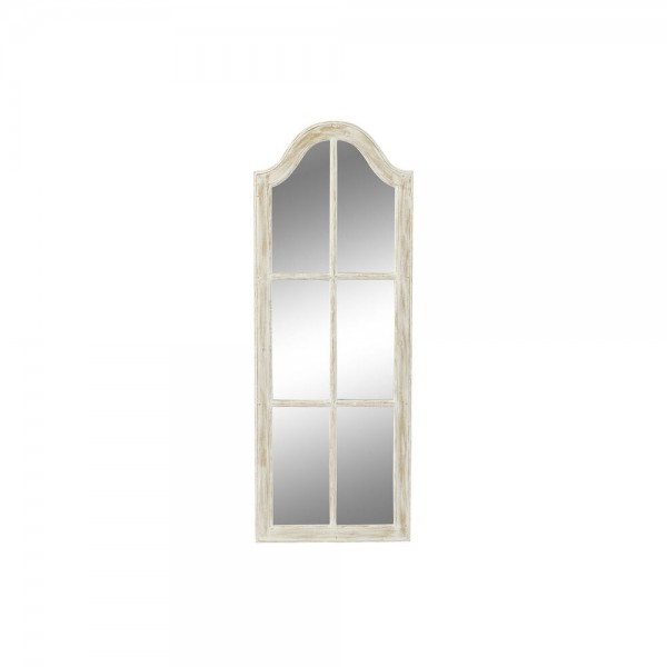 Τοίχο καθρέφτη DKD Home Decor Λευκό Ξύλο από Μάνγκο (45 x 2 x 120 cm)