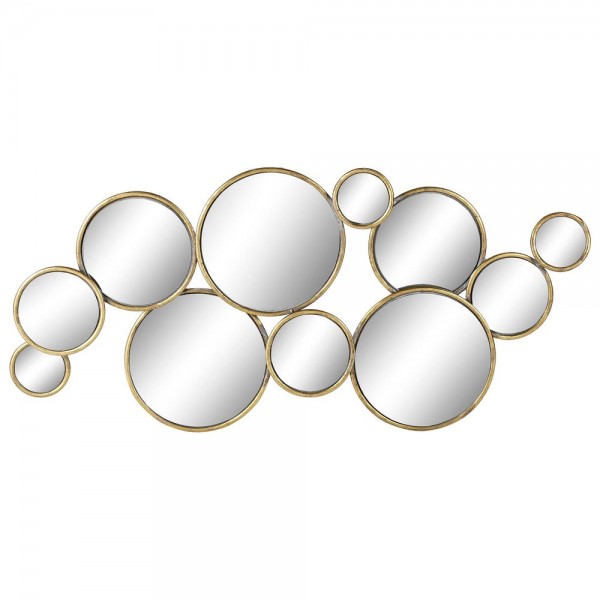 Καθρέφτης DKD Home Decor Μέταλλο Κύκλους Χρυσό (101 x 5 x 46 cm)
